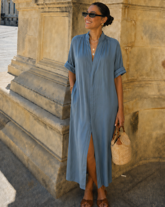 The Multiwear Shirt Dress - Deep Seafoam, Midi