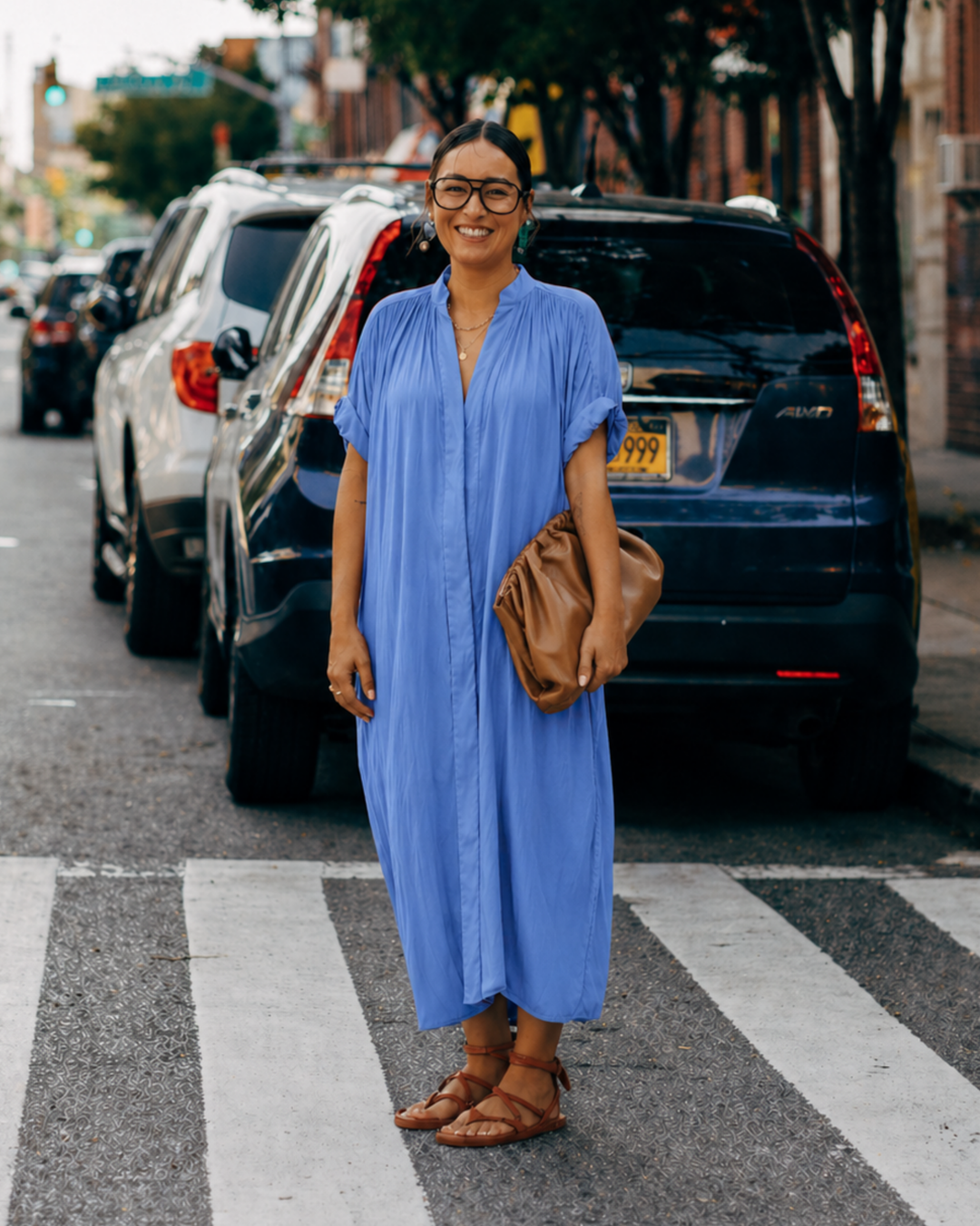 The Multiwear Shirt Dress - Cornflower, Midi