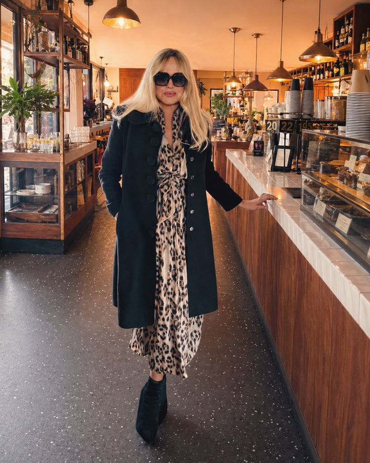 The Multiwear Shirt Dress - Snow Leopard, Midi