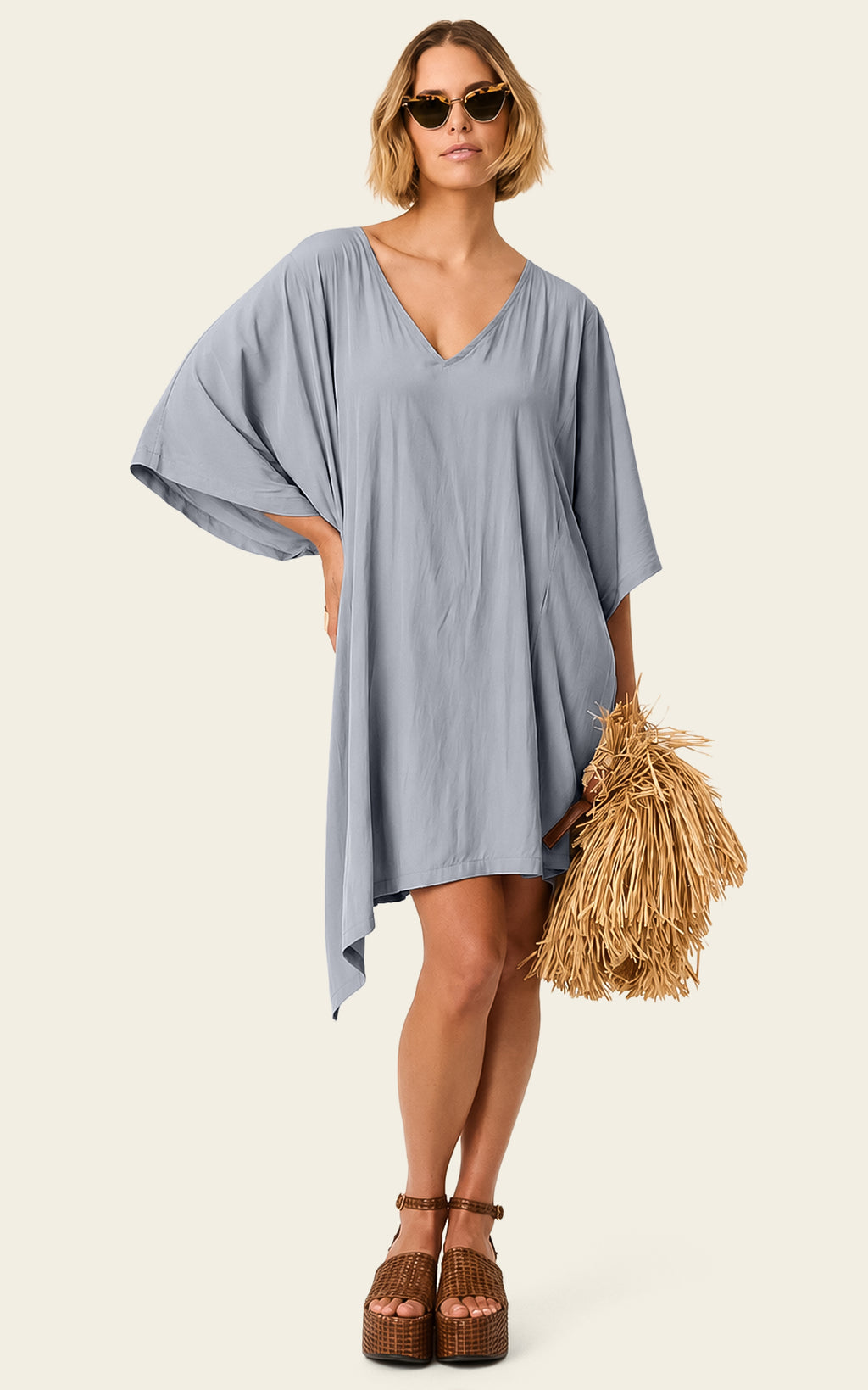 The Luxe Mini Kaftan - Bleu de Lune