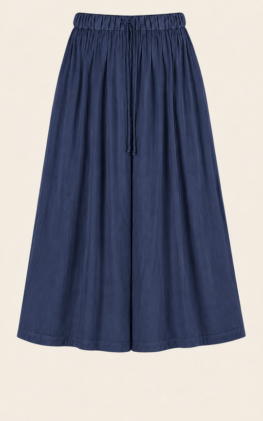 The Luxe Culotte Short - Night Sea