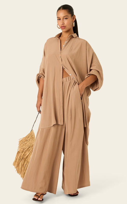 The Luxe Palazzo Pant - Chai Chameau