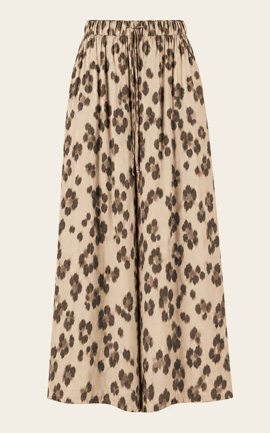 The Luxe Palazzo Pant - Snow Leopard