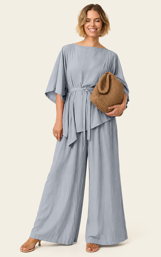 The Luxe Palazzo Pant - Bleu de Lune