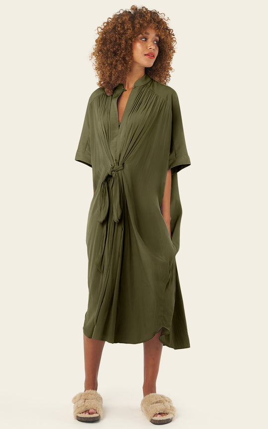 The Multiwear Shirt Dress - Pandanus, Midi