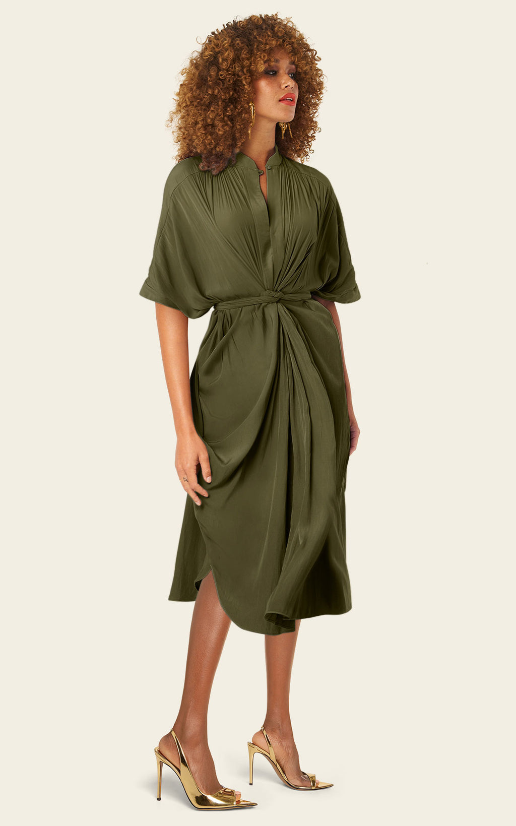 The Multiwear Shirt Dress - Pandanus, Midi