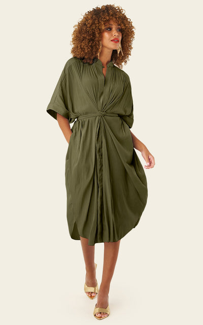 The Multiwear Shirt Dress - Pandanus, Petite