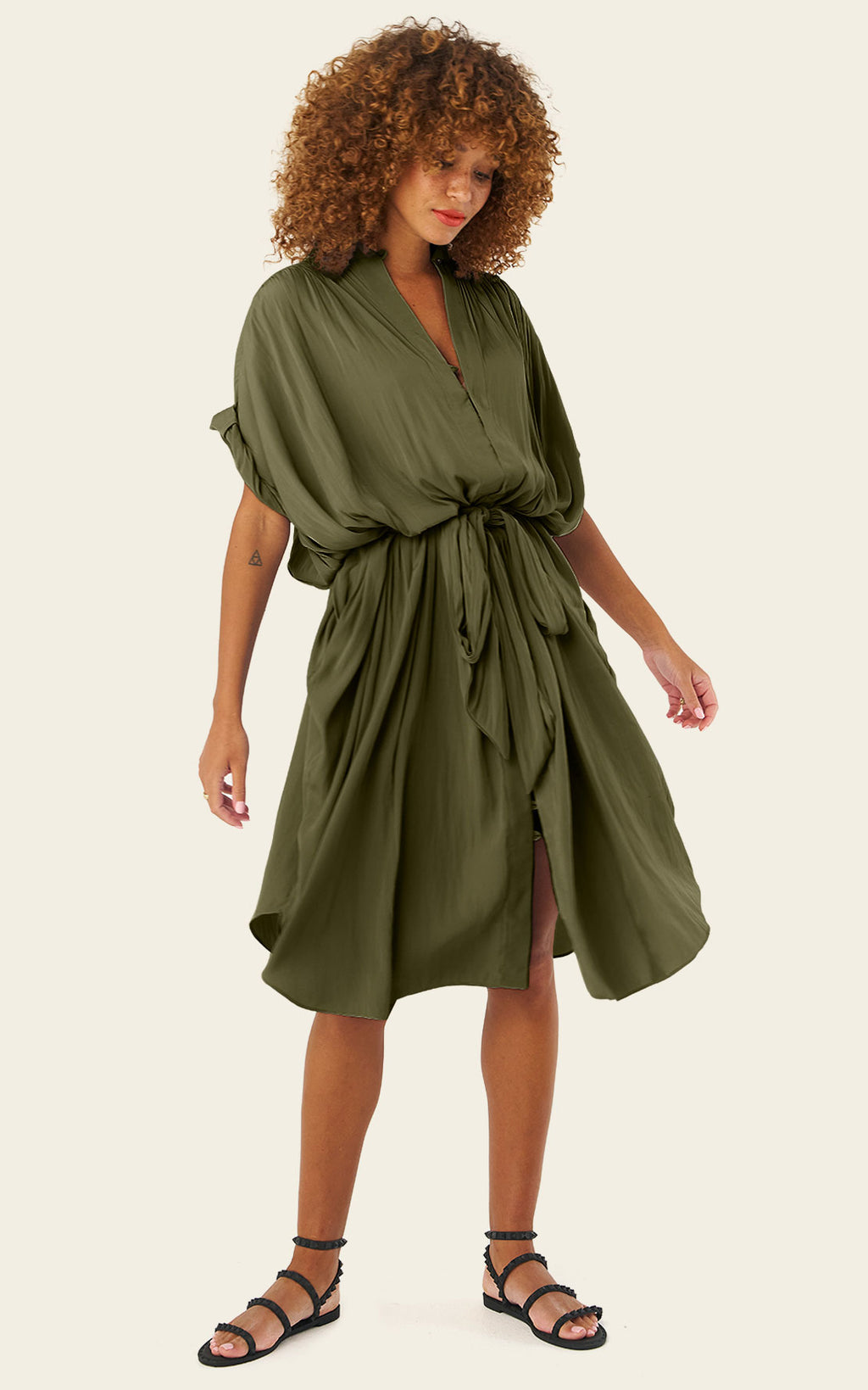 The Multiwear Shirt Dress - Pandanus, Midi