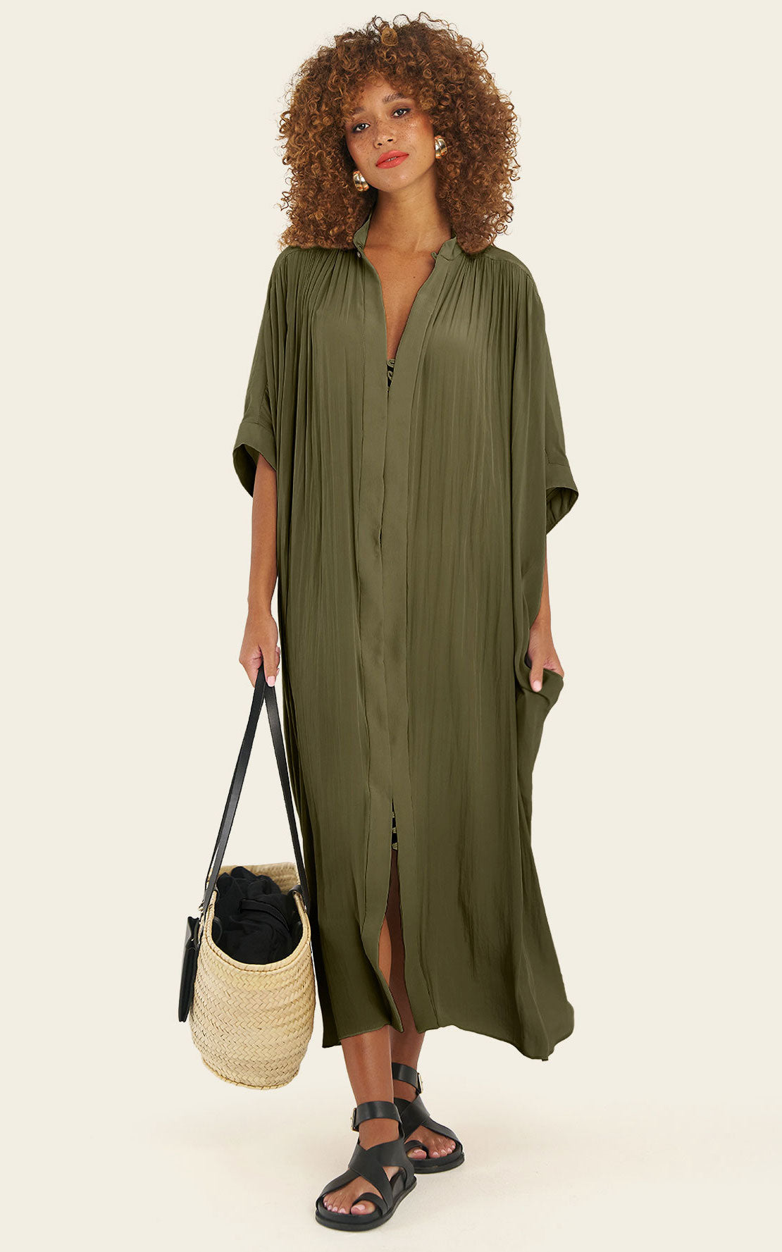 The Multiwear Shirt Dress - Pandanus,  Grande