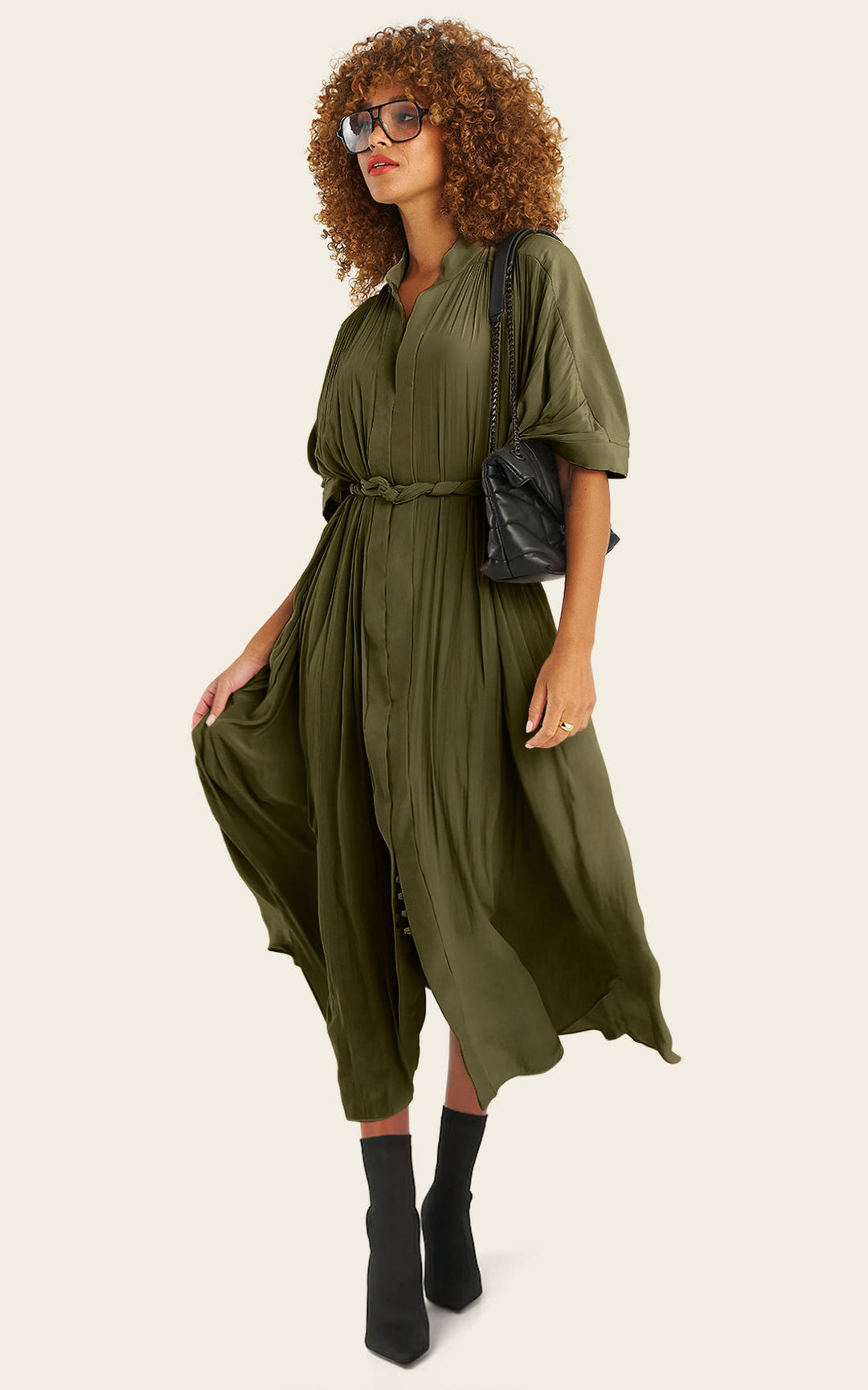 The Multiwear Shirt Dress - Pandanus,  Grande