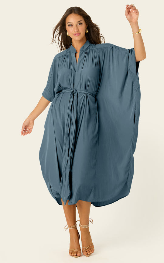 The Multiwear Shirt Dress - Deep Seafoam, Midi