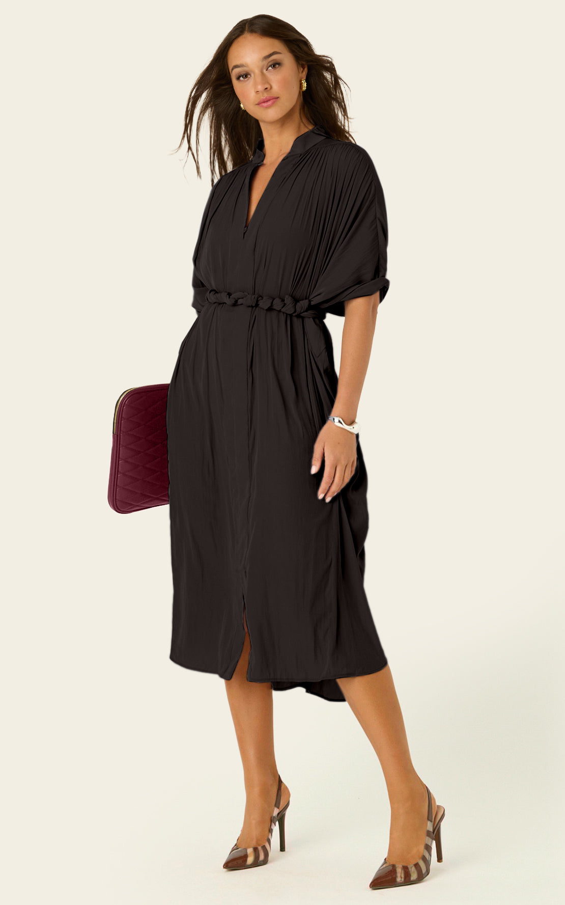 【ANDESED】double cross all in one dress ANDESED】double cross all in one dress Whisper Criss-Cross