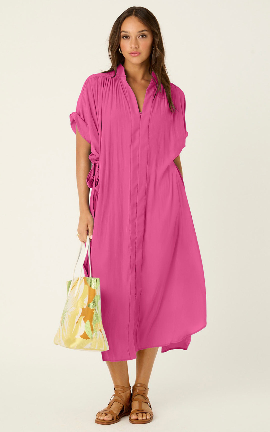 The Multiwear Shirt Dress - Peony Parfait, Grande