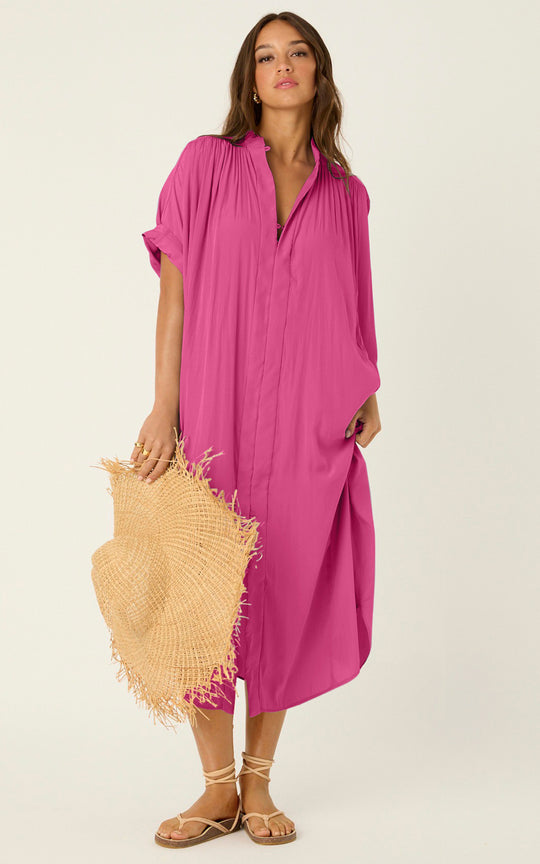 The Multiwear Shirt Dress - Peony Parfait, Grande