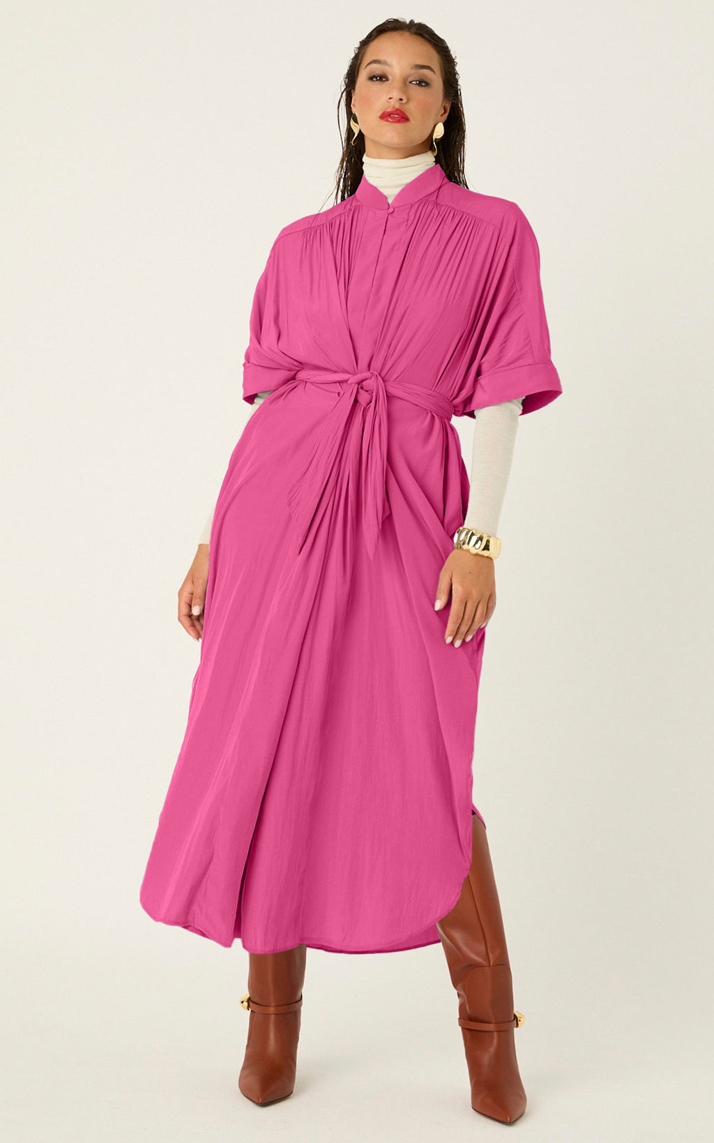The Multiwear Shirt Dress - Peony Parfait, Grande