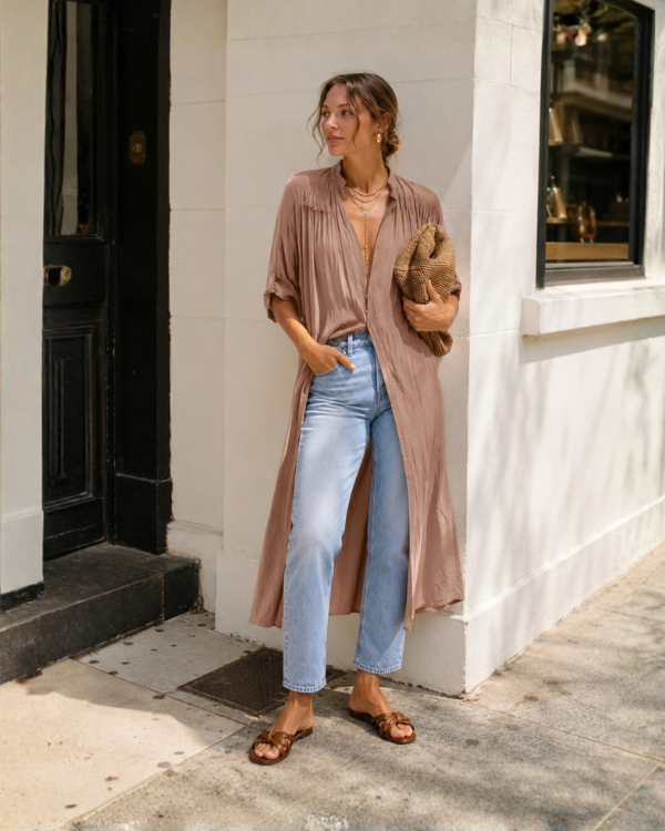 The Multiwear Shirt Dress - Chai Chameau, Midi