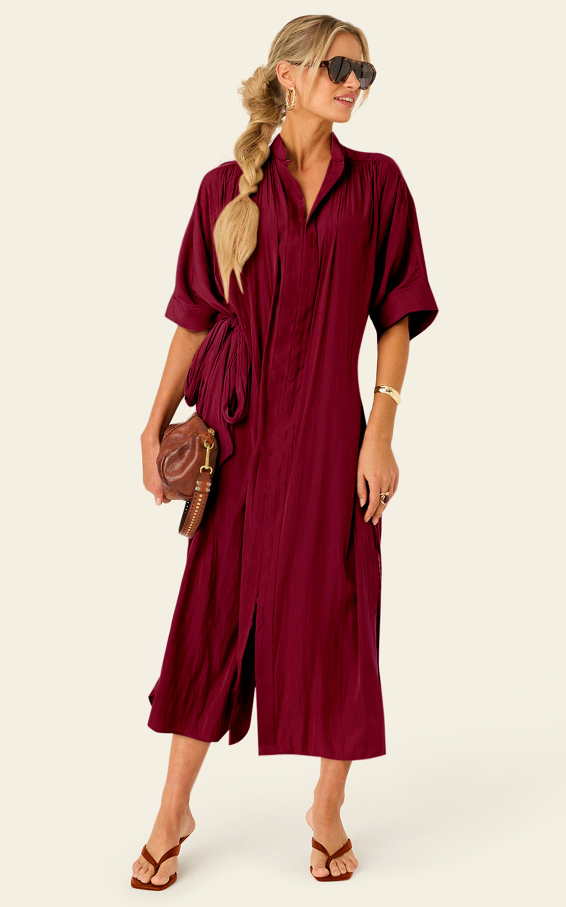The Multiwear Shirt Dress - Blackberry, Grande