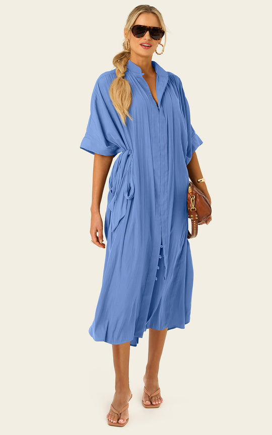 The Multiwear Shirt Dress - Cornflower, Grande