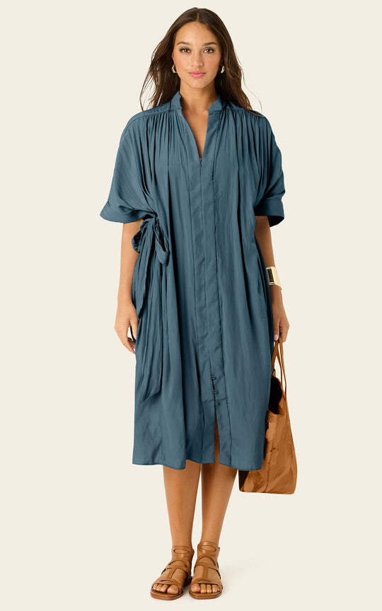 The Multiwear Shirt Dress - Deep Seafoam, Petite