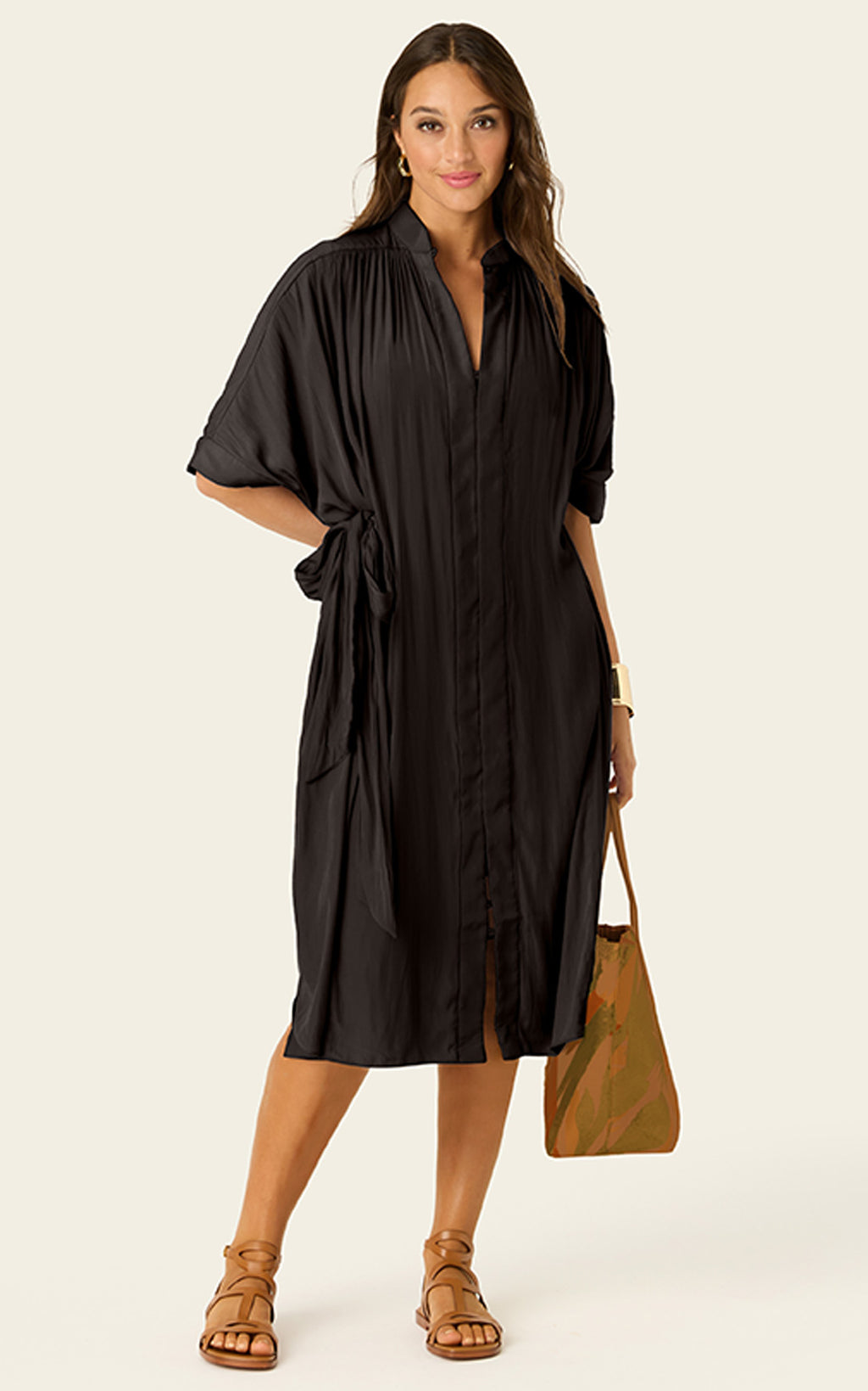 The Multiwear Shirt Dress - Black,  Petite