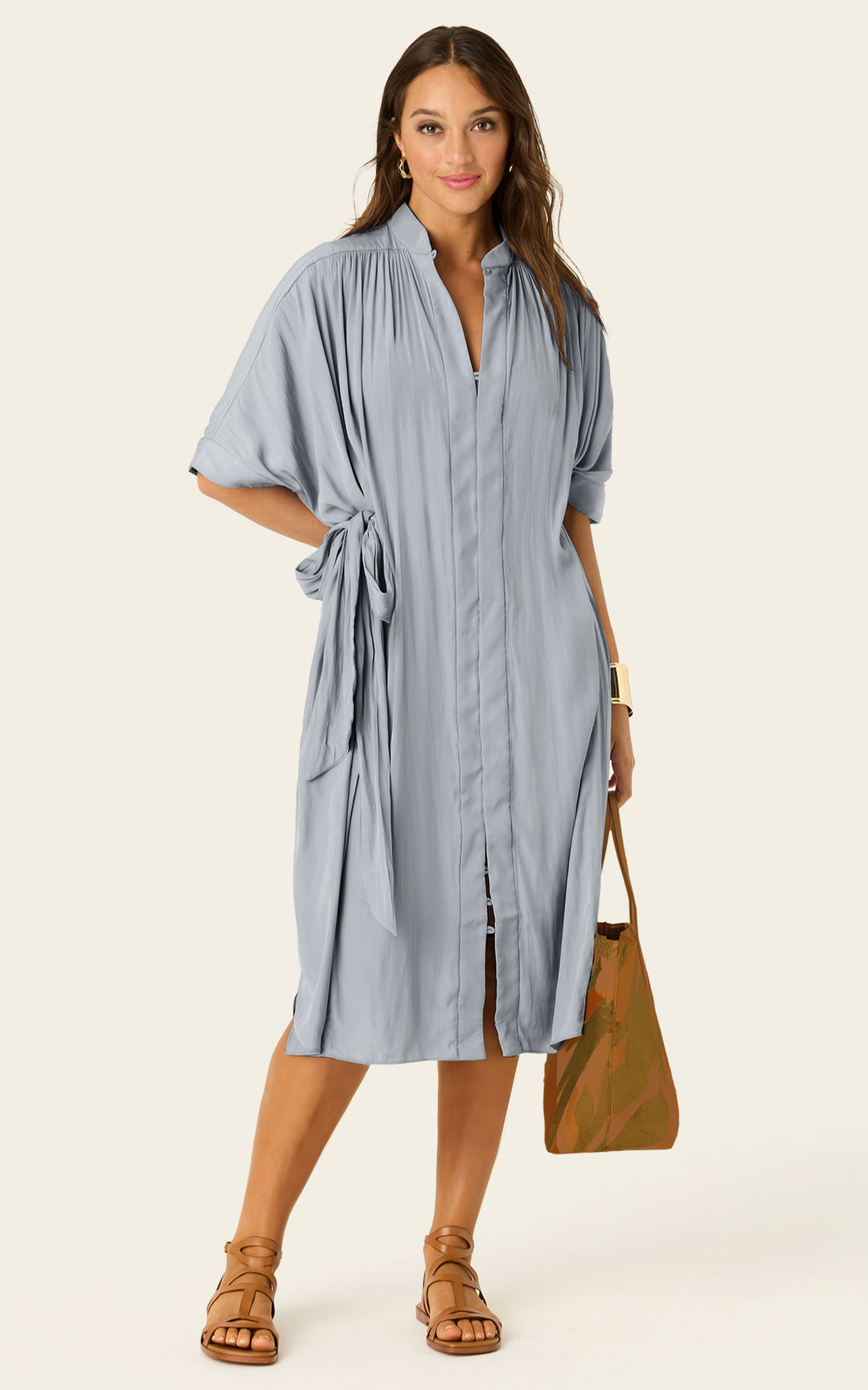 The Multiwear Shirt Dress - Moondust Grey, Petite
