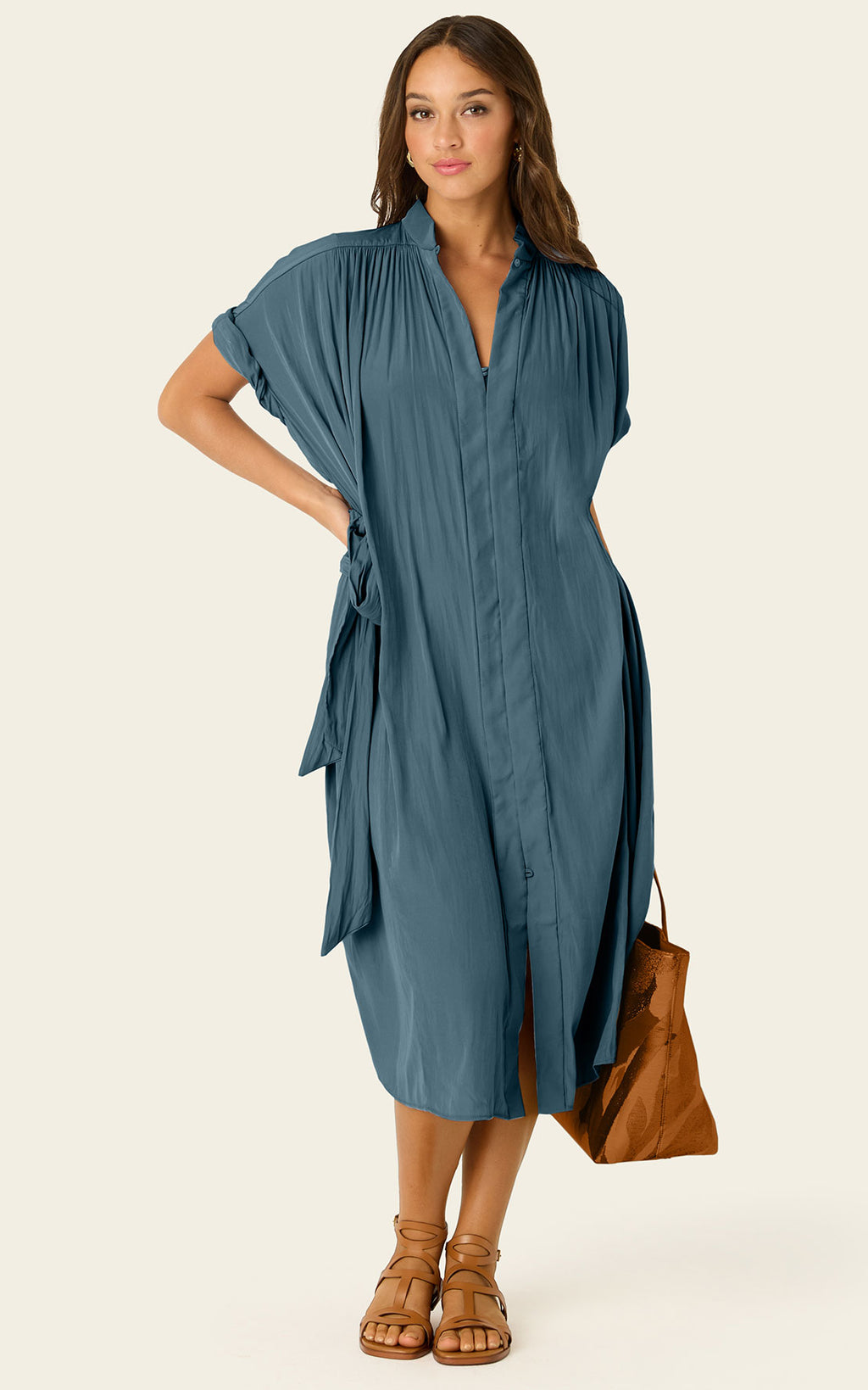 The Multiwear Shirt Dress - Deep Seafoam, Grande