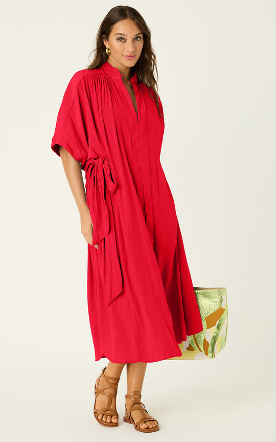 The Multiwear Shirt Dress - Rouge Délice, Grande