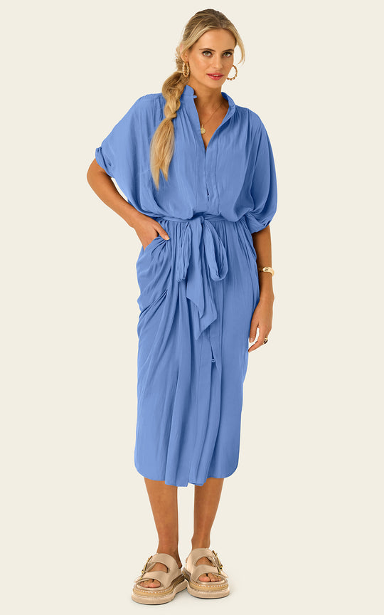 The Multiwear Shirt Dress - Cornflower, Grande