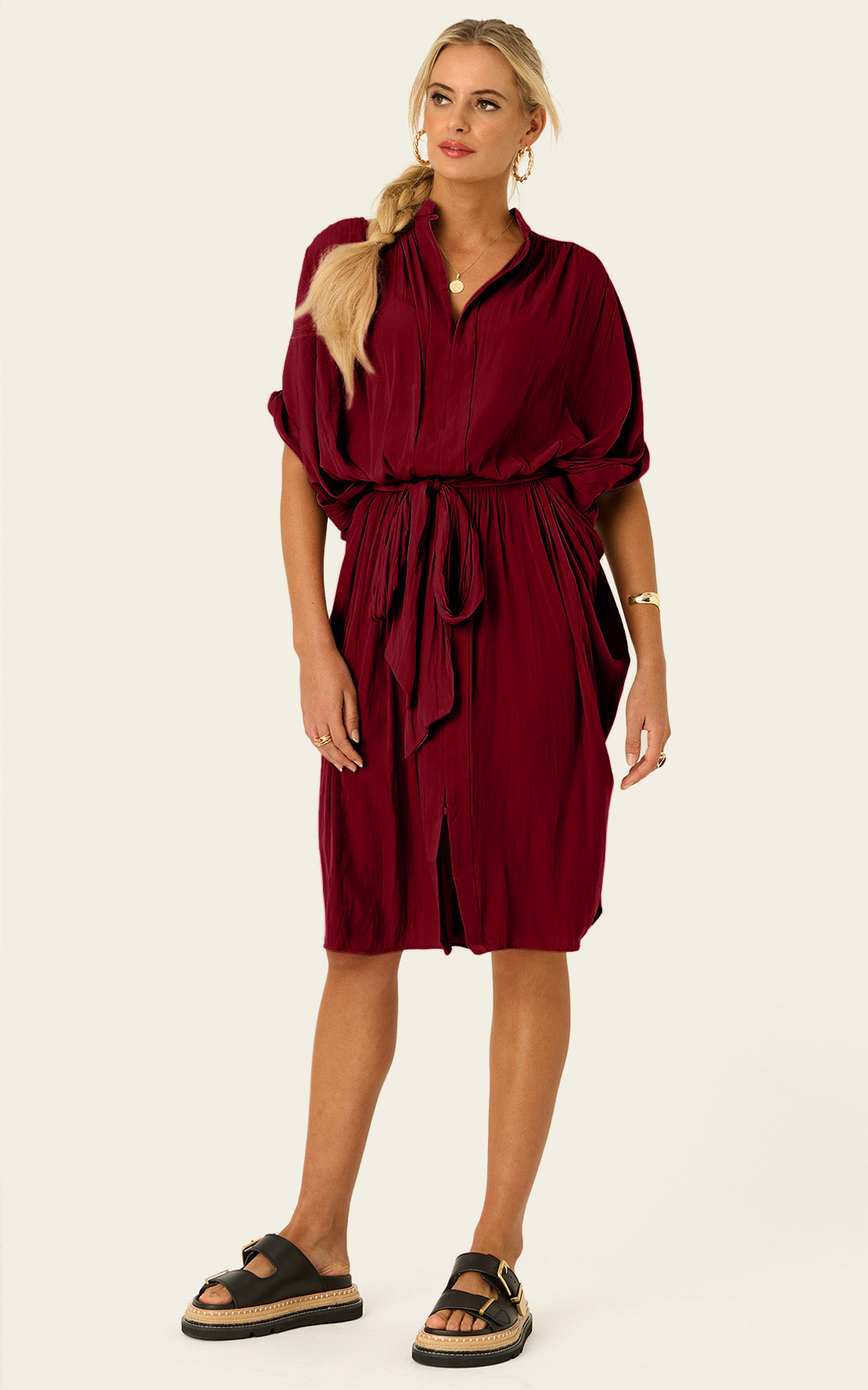 The Multiwear Shirt Dress - Blackberry, Petite
