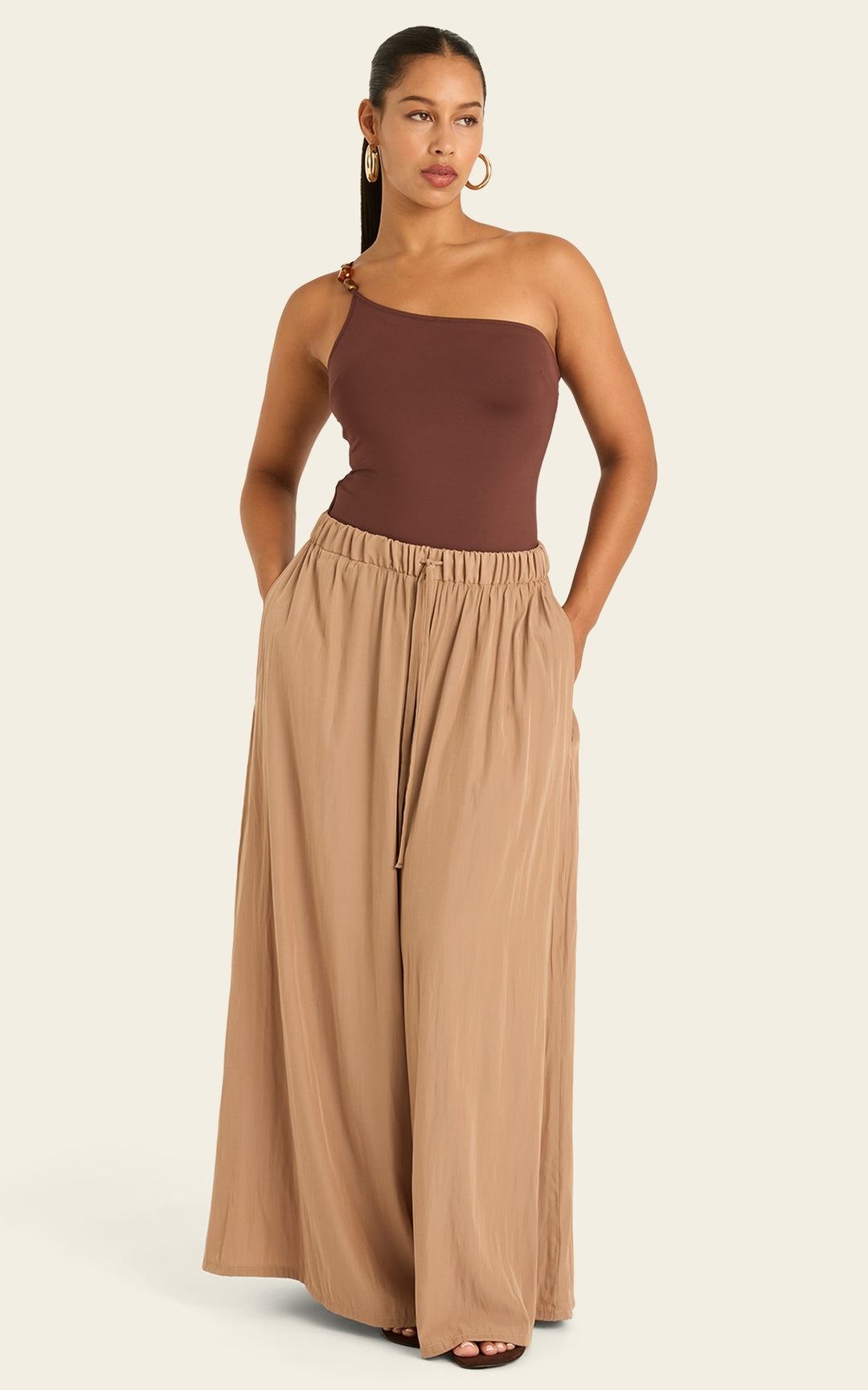 The Luxe Palazzo Pant - Chai Chameau