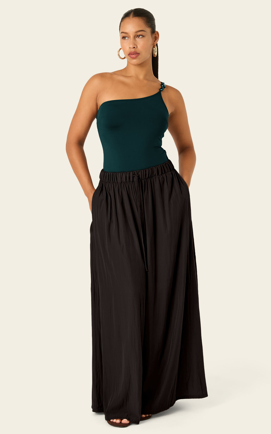 The Luxe Palazzo Pant - Black