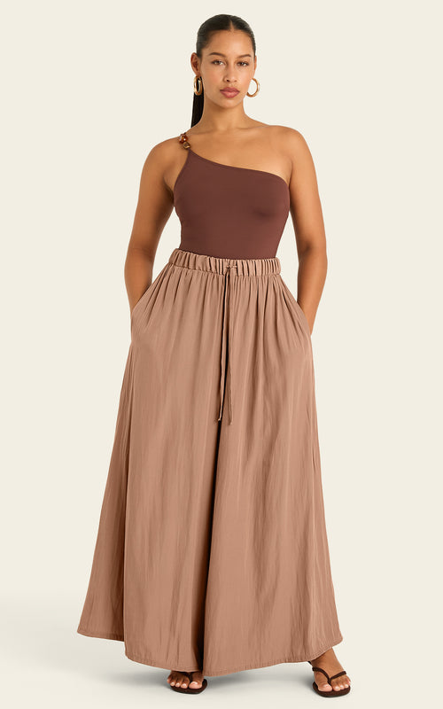 The Luxe Palazzo Pant - Chai Chameau