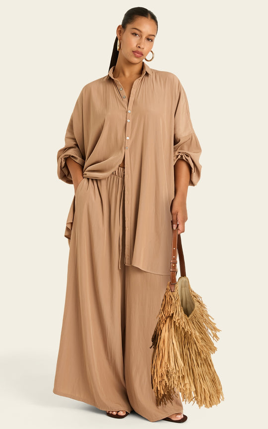 The Luxe Palazzo Pant - Chai Chameau
