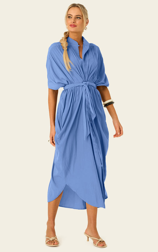 The Multiwear Shirt Dress - Cornflower, Grande