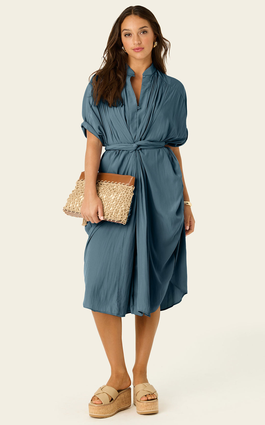 The Multiwear Shirt Dress - Deep Seafoam, Petite