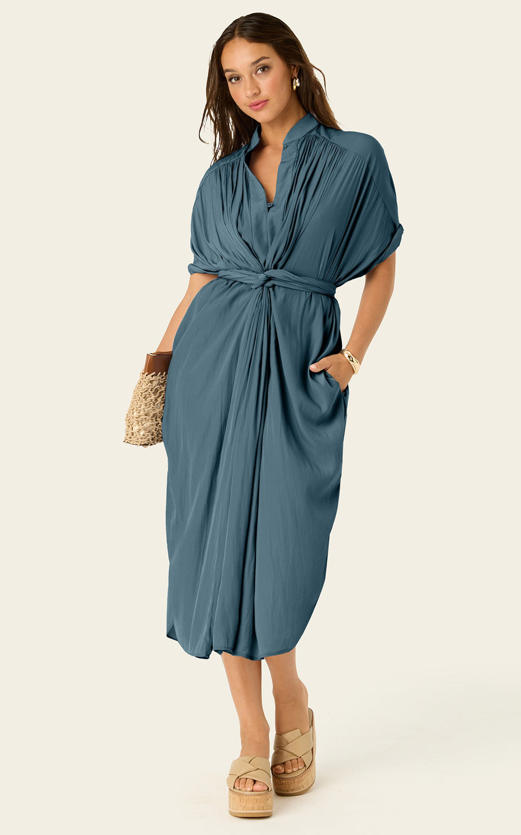 The Multiwear Shirt Dress - Deep Seafoam, Grande
