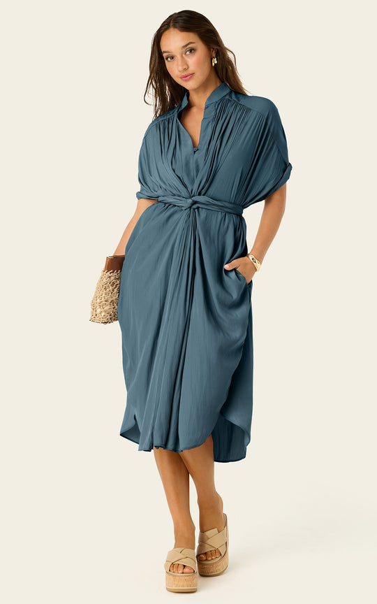 The Multiwear Shirt Dress - Deep Seafoam, Midi