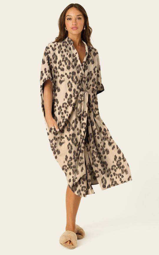The Multiwear Shirt Dress - Snow Leopard, Midi