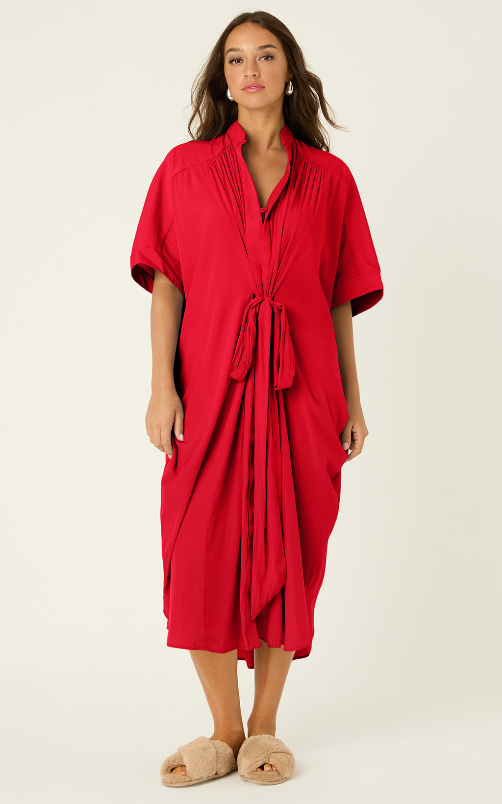 The Multiwear Shirt Dress - Rouge Délice, Grande