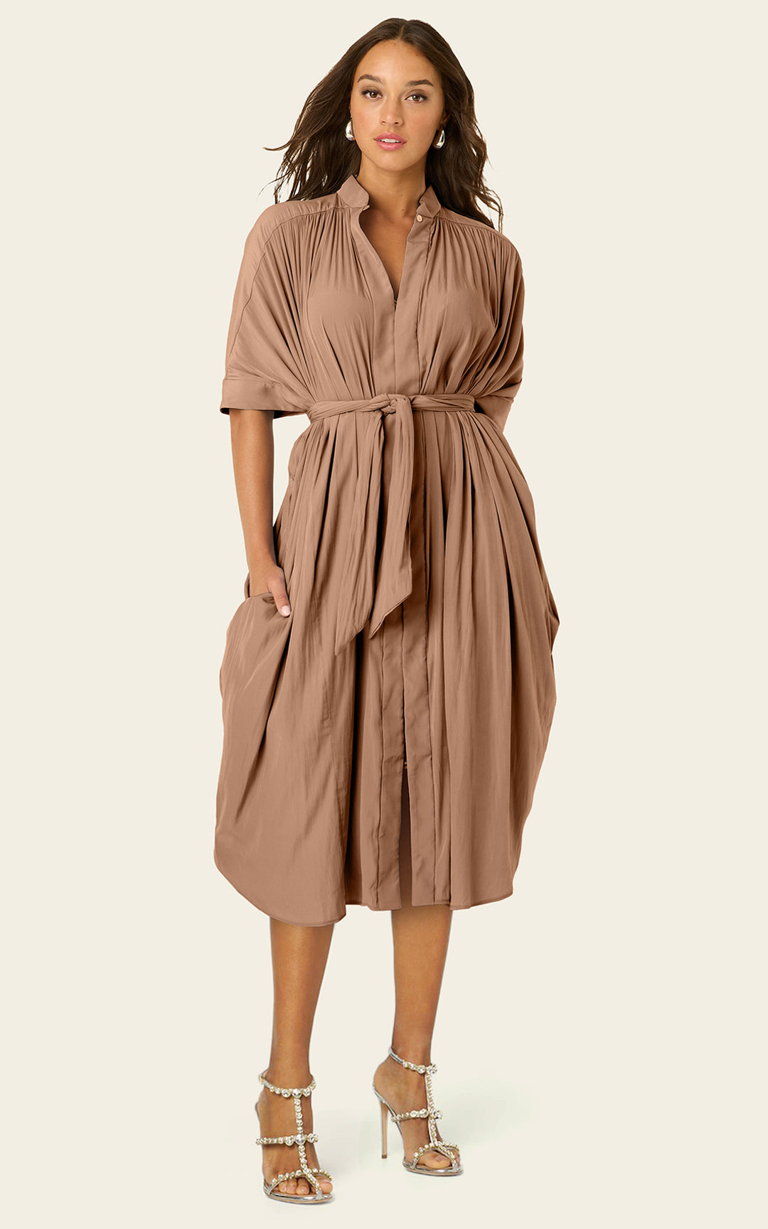 The Multiwear Shirt Dress - Chai Chameau, Midi