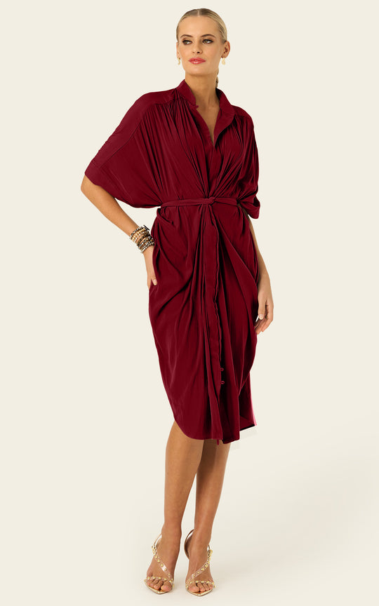 The Multiwear Shirt Dress - Blackberry, Petite