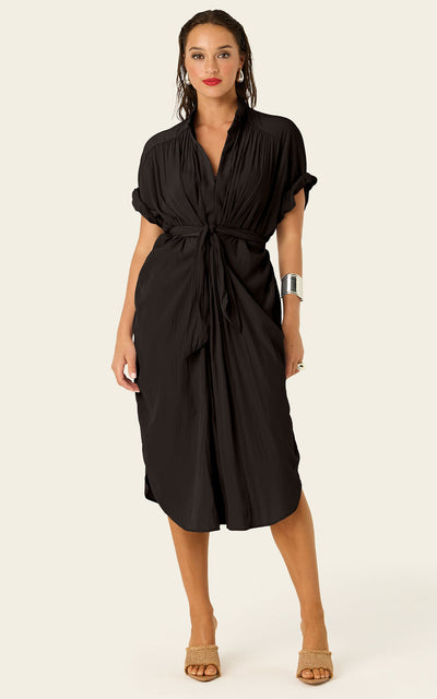 Black Multiwear Shirt Dress Petite