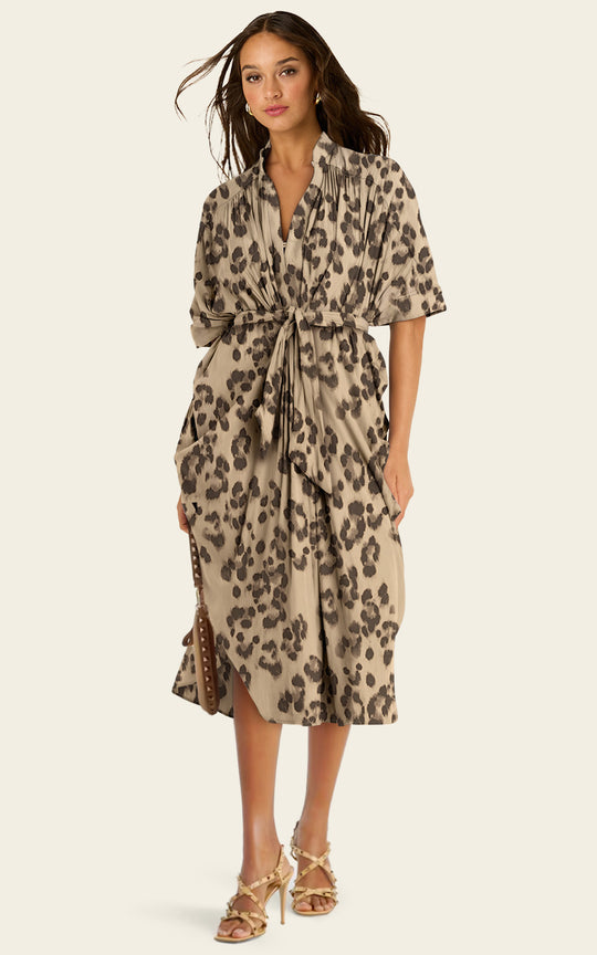 The Multiwear Shirt Dress - Snow Leopard, Petite