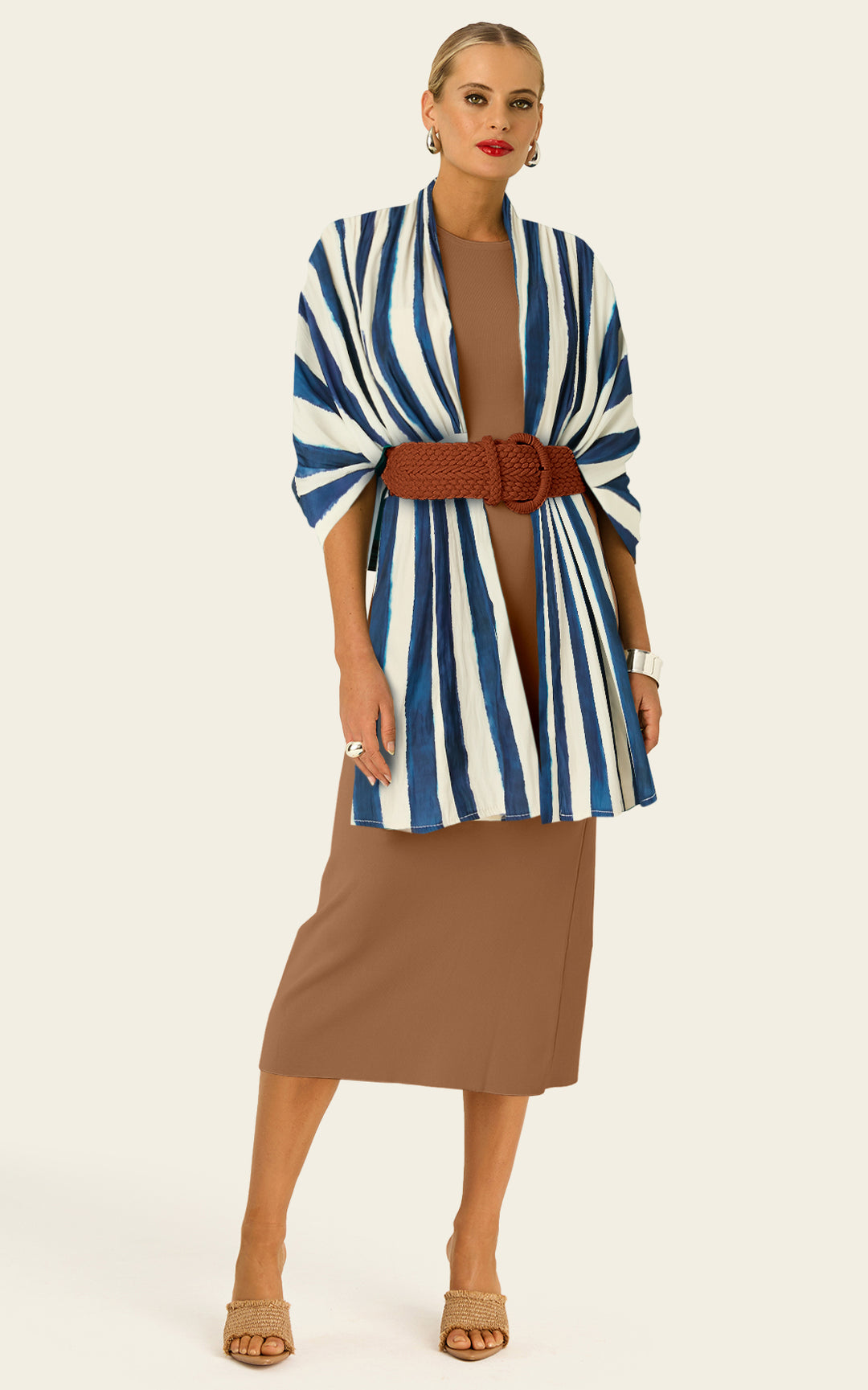 The Luxury Multiwear Wrap / shibori stripe