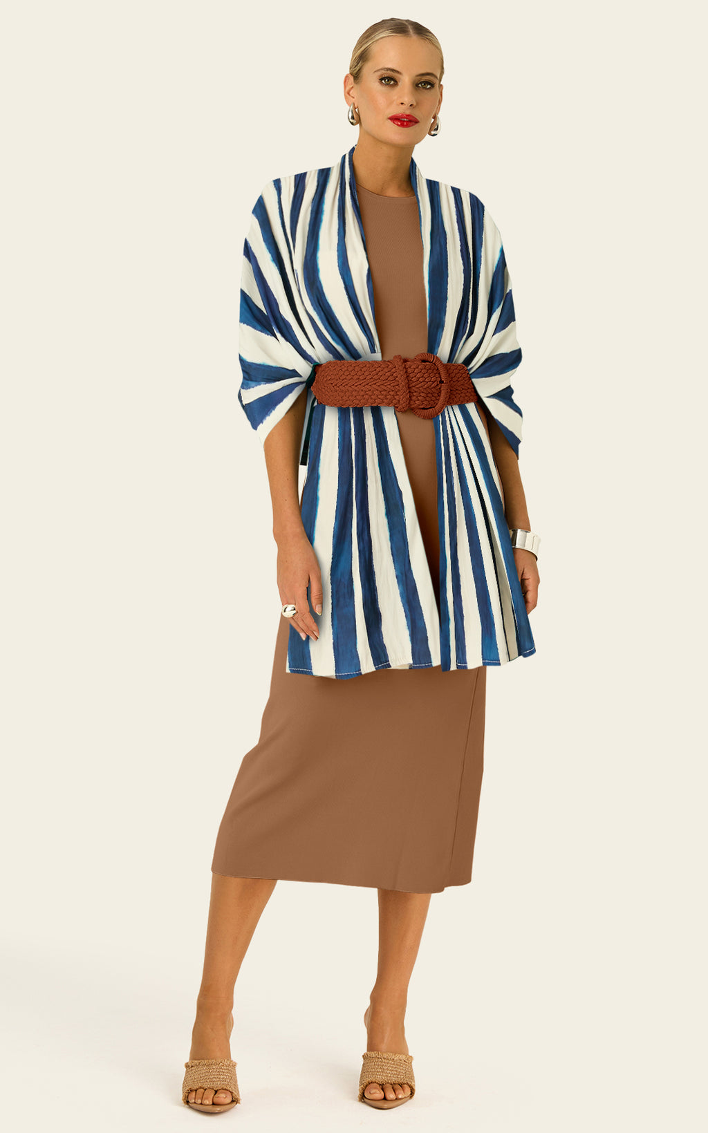 The Luxury Multiwear Wrap / shibori stripe