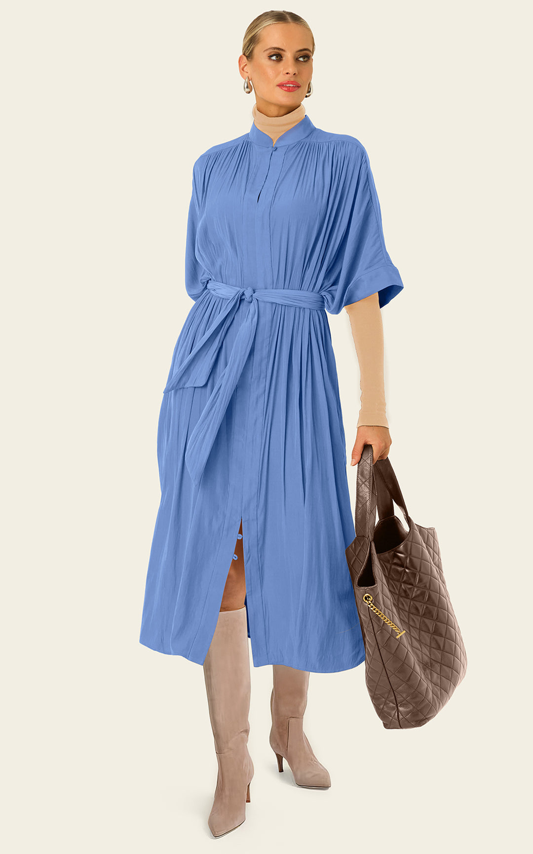 The Multiwear Shirt Dress - Cornflower, Grande