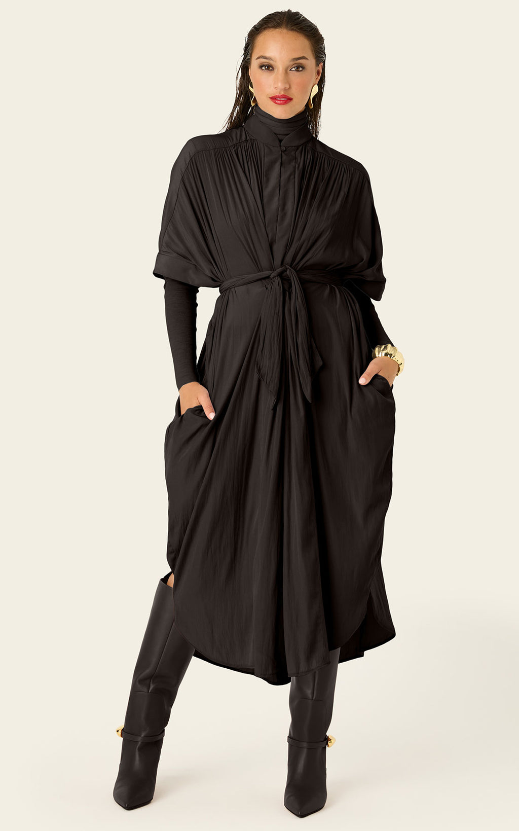 The Multiwear Shirt Dress - Black, Grande