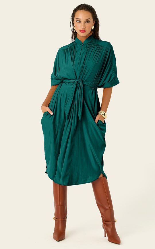 The Multiwear Shirt Dress - Juniper, Petite