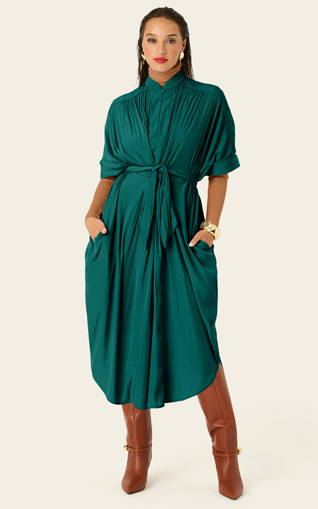 The Multiwear Shirt Dress - Juniper, Grande