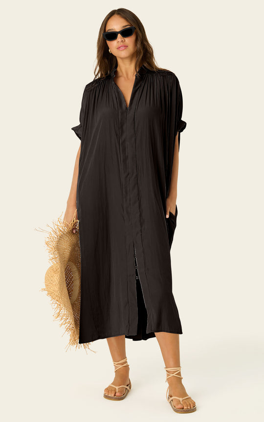 The Multiwear Shirt Dress - Black, Grande
